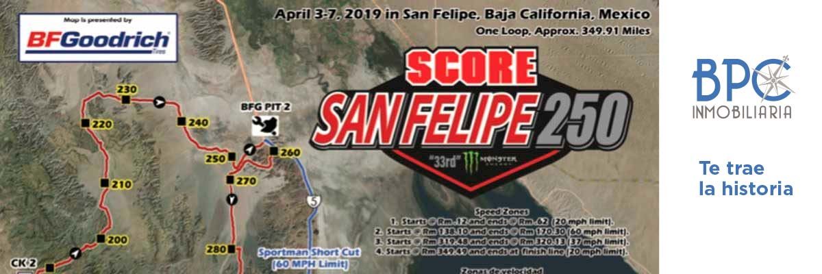 Mapa Carrera Off Road Score San Felipe 250 – 2019